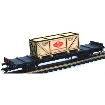 Ladegut Überseekiste FORTSCHRITT aus echtem Holz, dezent gealtert, Länge ca. 7 cm