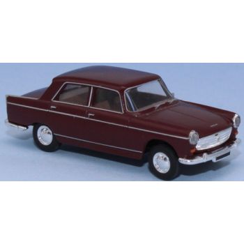 Peugeot 404, bordeaux rot, (von Brekina)