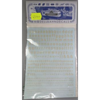 Kleinbuchstaben 4 Größen 