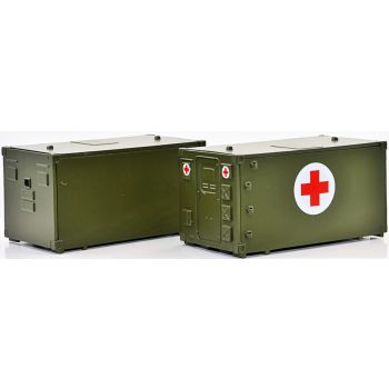 Ladegut FM 2 Kabine, olivgrün - Rotes Kreuz, (2 Stück im Set)