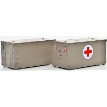 Ladegut FM 2 Kabine, Wüstenfarbe - Rotes Kreuz, (2 Stück im Set)