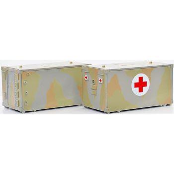 Ladegut FM 2 Kabine, Tarnfarbe Wüste - Rotes Kreuz, (2 Stück im Set)
