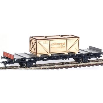 Ladegut Überseekiste, Zirkus Barum aus echtem Holz, dezent gealtert, Länge ca. 70 mm