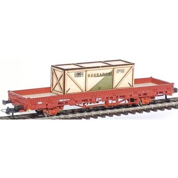 Ladegut Überseekiste, Zirkus SARRASANI aus echtem Holz, dezent gealtert, Länge ca. 70 mm