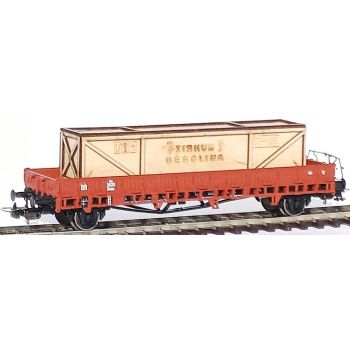 Ladegut Überseekiste, Zirkus BEROLINA aus echtem Holz, dezent gealtert, Länge ca. 100 mm