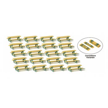 20 Biertischgarnituren, (Bausatz)