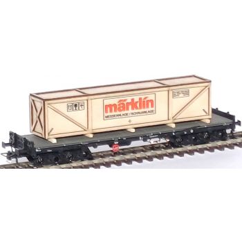 Ladegut Überseekiste MÄRKLIN aus echtem Holz gefertigt und dezent gealtert, Länge ca. 120 mm