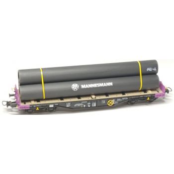 Ladegut Stahlrohre MANNESMANN auf Transportpaletten gelagert und mit Spannbändern gesichert, Länge ca. 140 mm