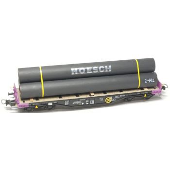 Ladegut Stahlrohre HOESCH auf Transportpaletten gelagert und mit Spannbändern gesichert, Länge ca. 140 mm