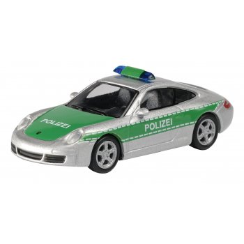 Porsche 911, POLIZEI, silber/grün