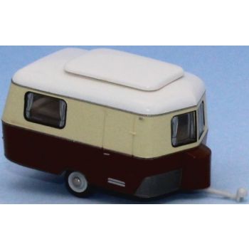 Eriba Wohnwagen, elfenbein/beige, Frankreich (von Brekina)