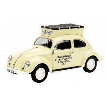 VW Käfer Krankenwagen Werkfeuerwehr M.1:43