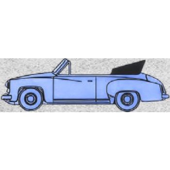 Wartburg 311 Cabrioket offen in pastellblau, Baujahr 1959