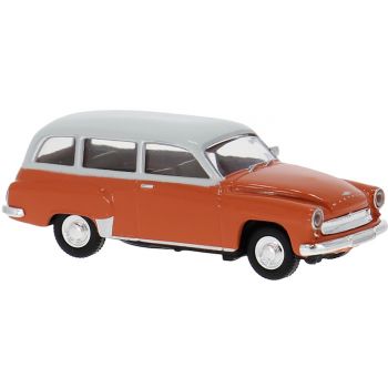 Wartburg 311 Kombi in rotorange mit hellgrauem Dach, Baujahr 1959