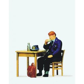 Eisenbahner beim Frühstück