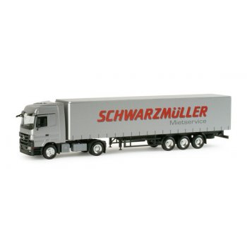 Mercedes-Benz Actros L MP3 Gardinenplanensattelzug, Schwarzmüller