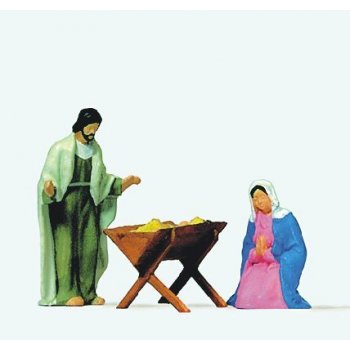 Maria und Josef mit Krippe