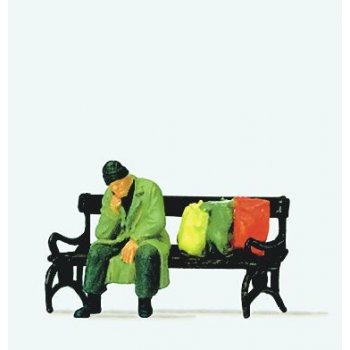 Obdachloser auf Bank