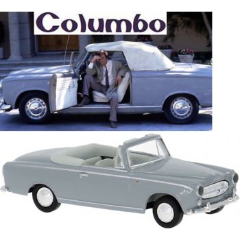 Peugeot 403 Cabriolet, offen, in grau, Movie-Car, Filmfahrzeug - Dienstwagen von Inspector Columbo aus der gleichnamigen Serie, Baujahr 1956