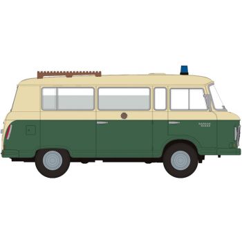 Barkas B1000 Bus mit Dachträger, Volkspolizei, oliv/elfenbein