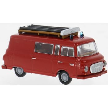 Barkas B1000, Halbbus mit Dachträger, Feuerwehr, rot, Baujahr 1962