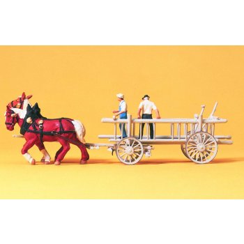 Pferdegespann Leiterwagen