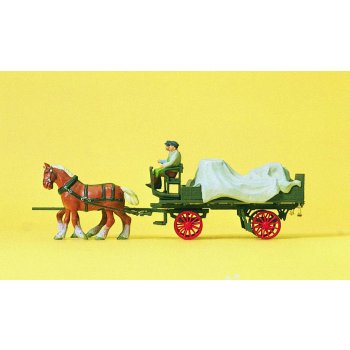 Pferdegespann, Lieferwagen mit Plane