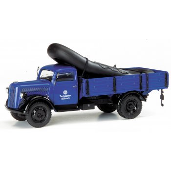 Opel Blitz bel.mit Schlauchboot THW, M.1:43