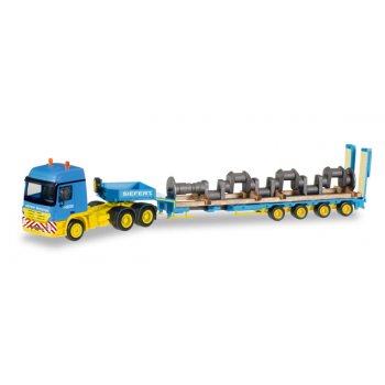 Mercedes-Benz Actros L 6x4, Semitieflade-Sattelzug Siefert mit Ladegut Kurbelwelle