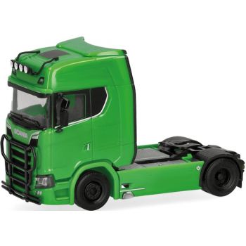 Scania CS 20 Hochdach Zugmaschine mit Lampenbügel und Rammschutz, 2achs, grün