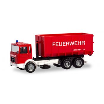 MAN F8 Abrollcontainer-LKW, Feuerwehr - Notruf 112