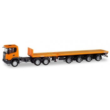 Scania CF 17 XT 6x4 Teletrailer-Sattelzug, kommunalorange