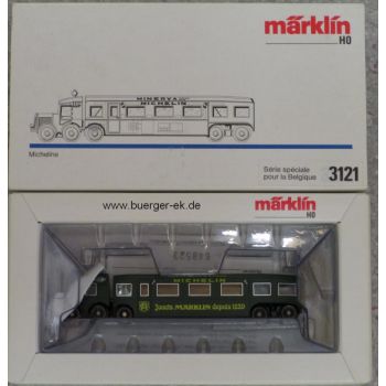 Schienenomnibus Micheline Belgien, gelbe Zusatzaufschrift 