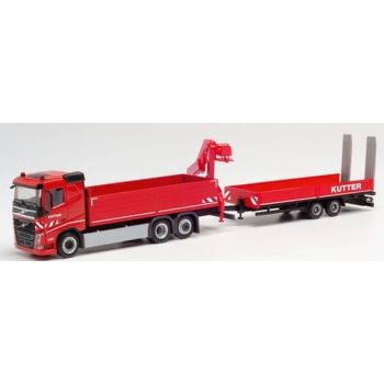 Volvo FH FD Pritschen-LKW mit Ladekran und Tieflade-Anhänger, Kutter - Memmingen, Bayern