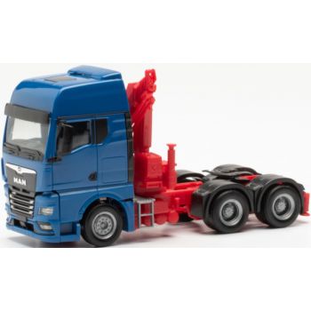 MAN TGX GX 6x4 Zugmaschine mit Ladekran, blau