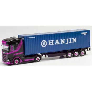 Scania CS 20 HD 40ft. HC Container-Sattelzug, Hart / HANJIN, Burgh-Haamstede - Niederlande