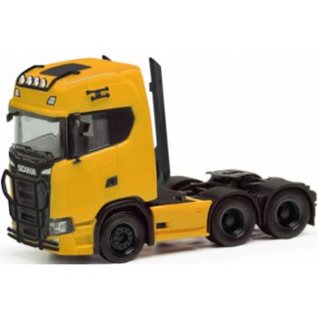 Scania CS 20 HD 6x4 Solozugmaschine 3achs, gelb mit schwarzen Anbauteilen und Radsätzen