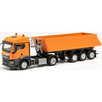 MAN TGS TM Schmitz Kipp-Sattelzug, kommunalorange