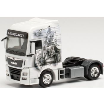 MAN TGX XXL Zugmaschine Logoudakis 3 / Leonidas, König von Sparta, Spedition Nürnberg, Bayern, (passender Auflieger Herpa 313568)