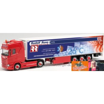 Scania CS 20 HD Kühlkoffer-Sattelzug, Spedition Rose - Trucker Babe Manu Schuhmacher, Rudolf Rose Spedion GmbH & Co.KG, Gronau, Nordrhein-Westfalen