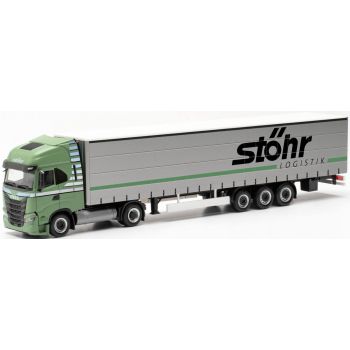 Iveco S-Way LNG Gardinenplanen-Sattelzug 15m, Stöhr Logistics, Rottenacker - Baden-Württemberg