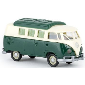 VW T1b Camper mit  Dormobildach, hellelfenbein/moosgrün