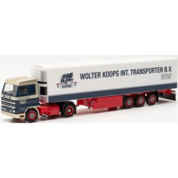 Scania 143 Streamline, Kühlkoffer-Sattelzug, Wolter Koops Int. Transporten B.V., Zeevolde - Niederlande