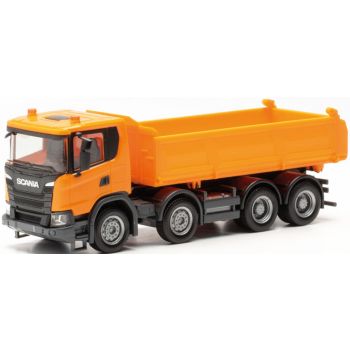 Scania XT17 Meiler 3-Seitenkipper, 4achsig, kommunalorange