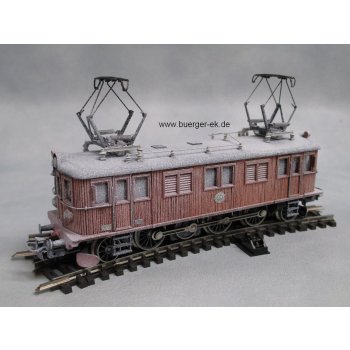 Schwedische Holz-E-Lok Typ D 109 der SJ, VERSCHNEITE AUSFÜHRUNG !, Dachschraube verdeckt,