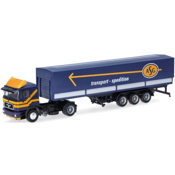 MAN F90 Planen-Sattelzug, ASG transport - spedition, Schweden