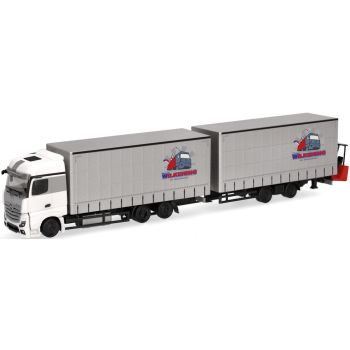 Mercedes-Benz Actros Jumbogardinenplanen-Hängerzug mit Gabelstapler, Wilkening - Drankenburg, Niedersachsen