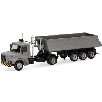 Scania Hauber Kipp-Sattelzug, grau/gelb