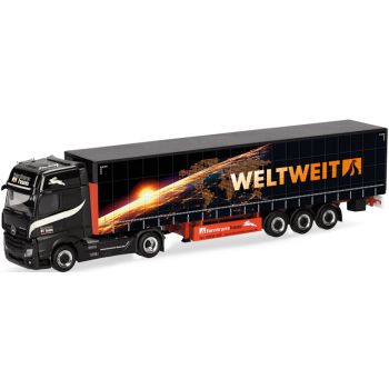 Mercedes-Benz Actros L 18 Gigaspace, Gardinenplanen-Sattelzug, Ferntrans Haas - Weltweit, Schenkenzell - Baden-Württemberg