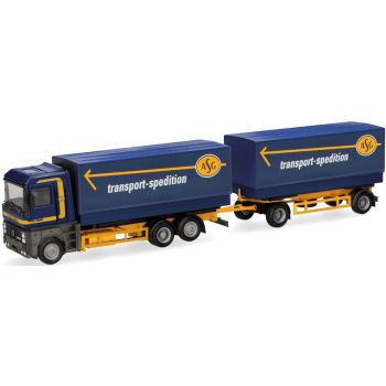 Renault AE Wechselpritschen-Planenhängerzug, ASG transport - spedition, Schweden